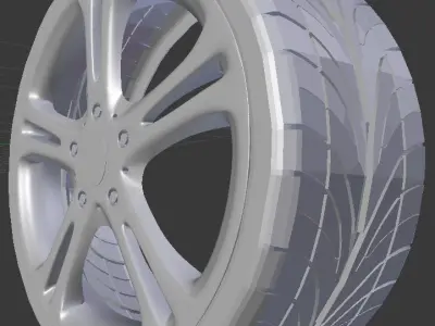 Car Wheel Free 3D model V3