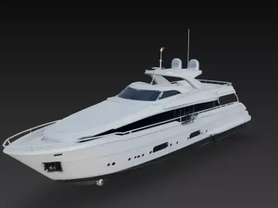 Modern Luxury Flybridge Motor Yacht 3D Model 3D print model