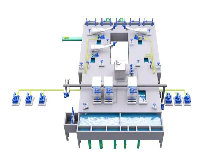 Wastewater treatment plant - industrial drainage kit 3D model