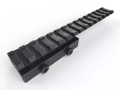 Gun Part4 Rail Mount 01 Low-poly 3D model