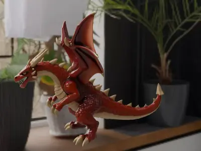 Articulated Crystal Flexi Dragon - Printable 3D model