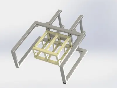 Hollow Concrete Block Making Machine  3D model