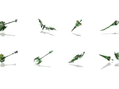 Demon Lord Weapons 3D Model Pack