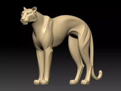 The Tiger Sculpture 3D model