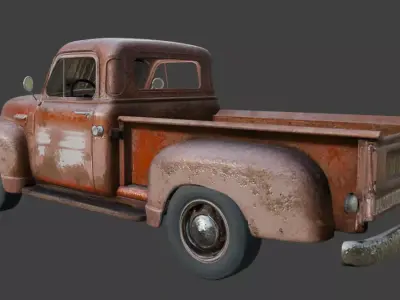 Vintage Rusty Pickup Truck 3D Model Realistic Old Classic 3D model