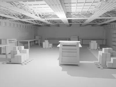 Workshop No Material Low-poly 3D model