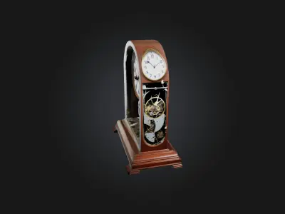 Broken Clock Low-poly 3D model