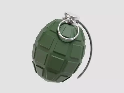 cartoon Grenade  Low-poly 3D model