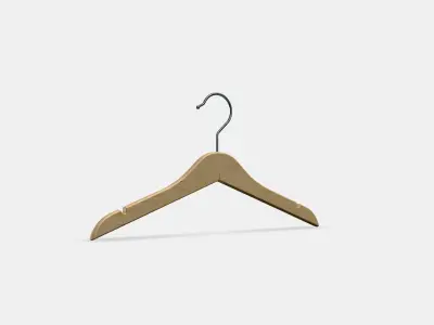 HANGA Childrens coathanger Low-poly 3D model