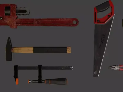 Work Tools Low-poly 3D model