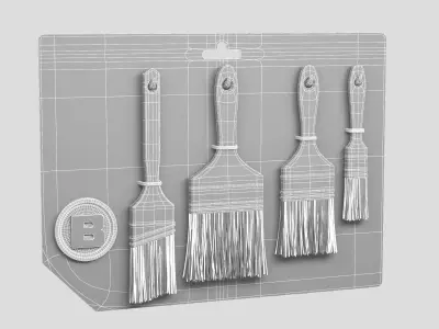 Paint Brush Set 3D model