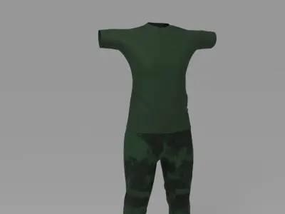 Military Uniform Low-poly 3D model