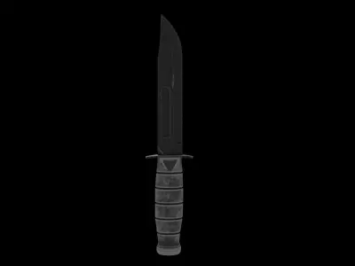 Knife Low-Poly military Free low-poly 3D model