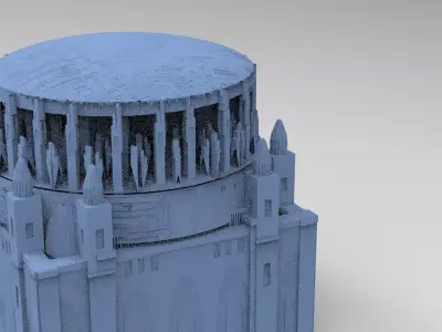 Sci fi City Dome unique  3D model