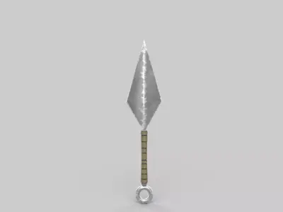 Kunai silver sword Low-poly 3D model