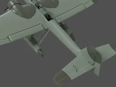 He 115 C-1 Torpedo Bomber Seaplane Low-poly 3D model