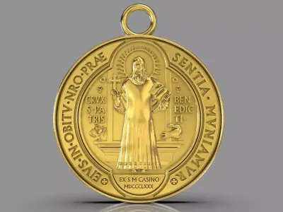 Saint Benedict medal 3D print model