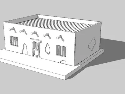 Old West Style Jail Model Kit by Outland Models 3D print model