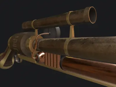 Steampunk Gun 3D model purchase
