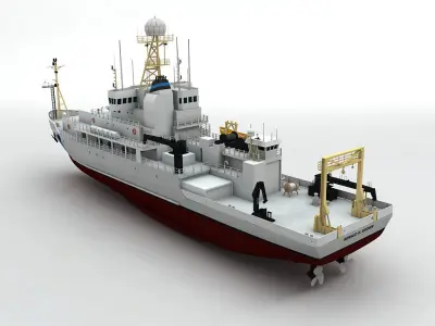 NOAA Ocean Atmosphere Research Vessel Boat Ship 3D model
