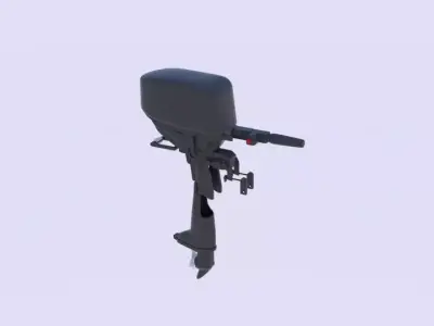  Boat Motor  Low-poly 3D model