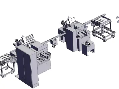 Fully automated feeding system for grinding production line 3D model
