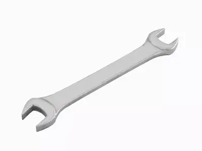 Old Steel Wrench 02 Low-poly 3D model