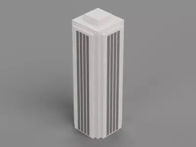 Paper Skyscraper V9 Low-poly 3D model