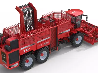 Holmer Terra Dos T40-40 beet harvester Low-poly 3D model