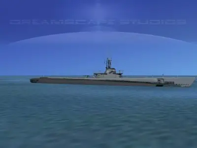 Balao Class Submarine SS311 USS Archerfish VHP 3D model
