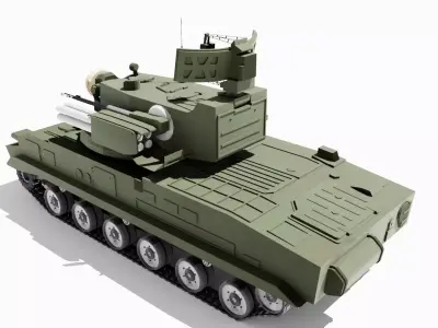 9K22 Tunguska 3D model