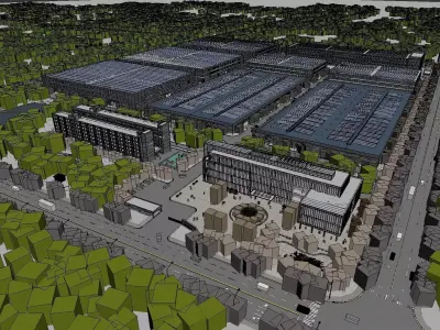 Industrial buildings factories industrial parks 3D model get