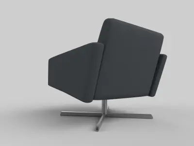 single sofa Low-poly 3D model