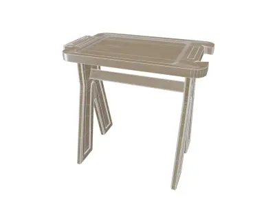 Multibanqueta Modern Architectural Stool 3D model