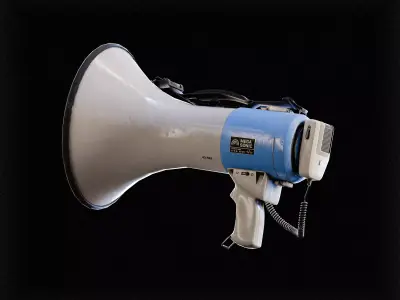 Free Megaphone 3D Model Prop - Game Ready Low-poly 3D model
