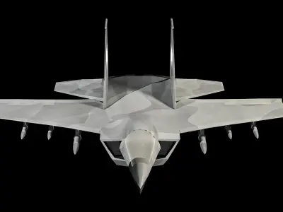 Modern Military Fighter Aircraft  Low-poly 3D model