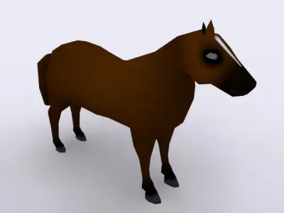 Low-poly Horse Free low-poly 3D model