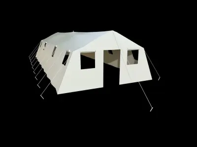 Military Tent - 5 Low-poly 3D model