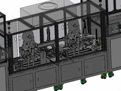 Mobile phone filming assembly line 3D model
