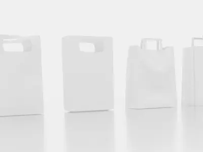 Plastic e Papers bags  Free 3D model