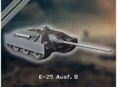 E-25 Ausf B Entwicklung light tank - Germany Eastern Western Ber 3D print model