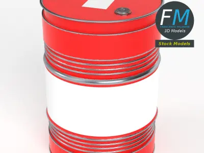 Oil drum barrel 3D model
