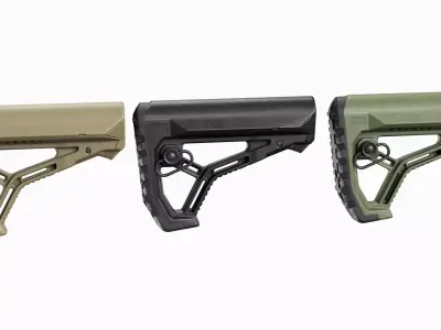 AR 15 Stock Fab Defence GL Core Tactical Low-poly 3D model