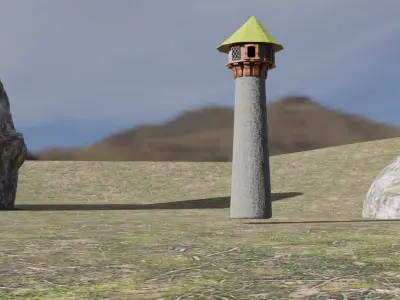 rapunsel tower Low-poly 3D model