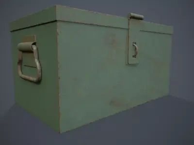 Metal Box Low-poly 3D model