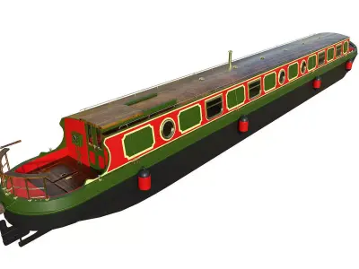 Narrowboat 3D model