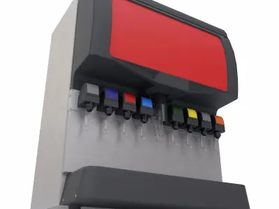 Beverage dispenser machine lowpoly 3d model Low-poly 3D model