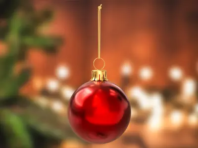 Red Glossy Christmas Ornament &amp;ndash; Christmas Decoration 3D model