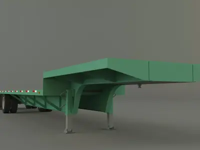 Dropdeck trailer 3D model