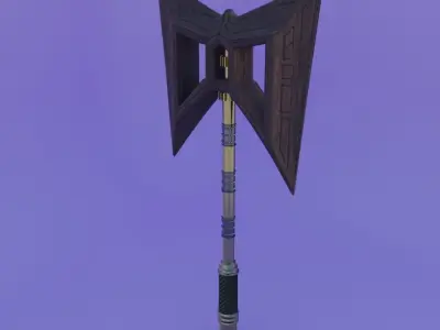 Nut Cracker Axe Low-poly 3D model